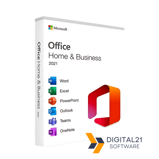 Microsoft Office Home & Business 2021 – moderne Office-Suite mit Word, Excel, PowerPoint und Outlook für effizientes, professionelles Arbeiten.