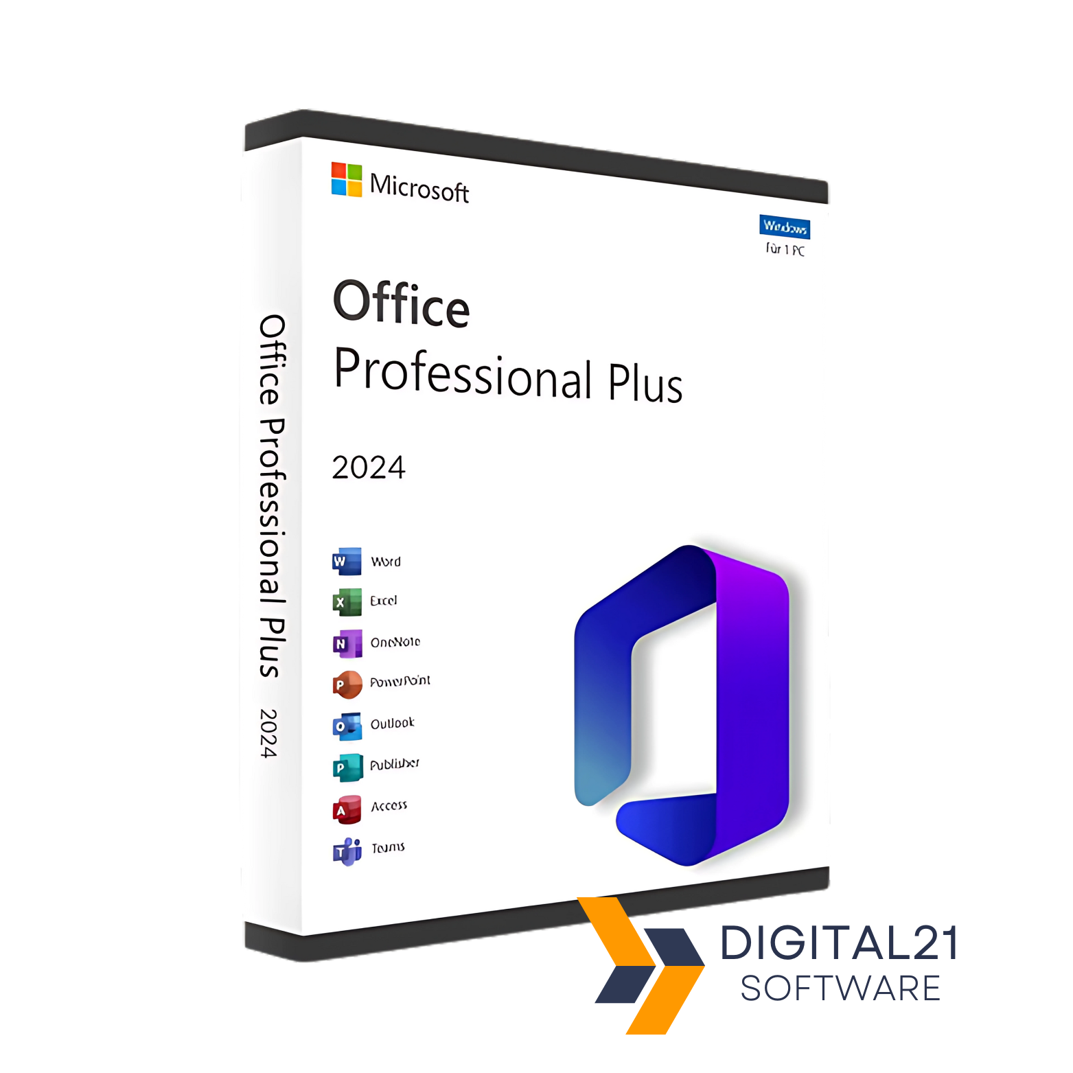 Microsoft Office Professional 2024 – moderne Office-Suite mit Word, Excel, PowerPoint und Outlook für effizientes, professionelles Arbeiten.